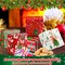48 Set Christmas Bakery Boxes Bulk 5x5x3 Inch with Christmas Tree Tags and Rope Clear PVC Window Christmas Cupcake Boxes Containers for Christmas Cookie Goodie Candy Package Party Treat Gift